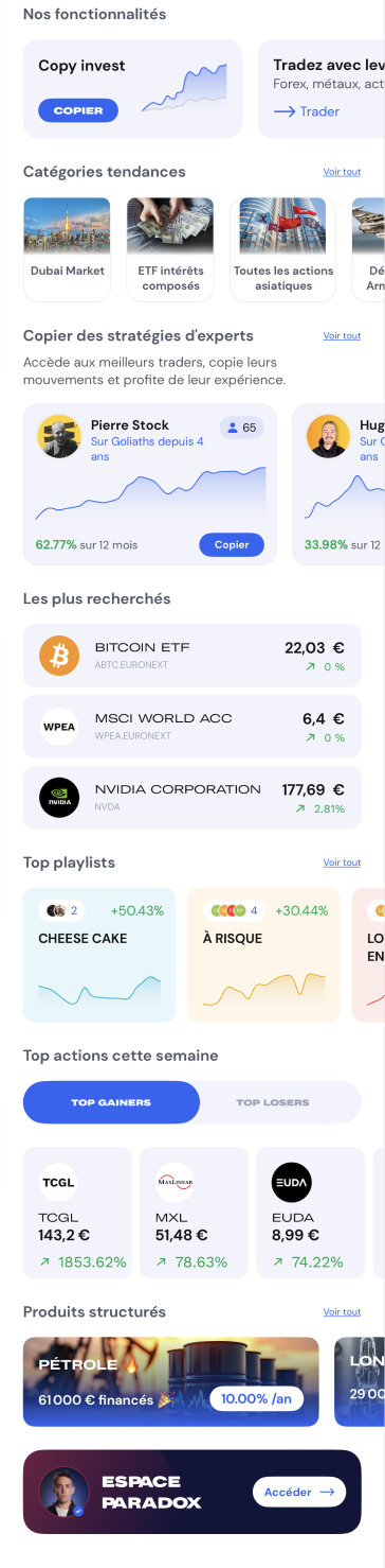 Aperçu complet de l'application Goliaths